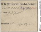 Etiketten zu Gold Gediegen (NHMW-MIN-Aq703)